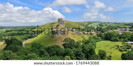 I managed to get a really nice angle and height  to take this image of Corfe Castle 