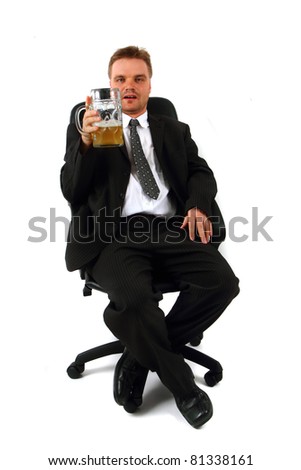 manager and beer