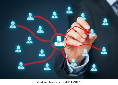 Manager delegate work to another team workers. Managerial concept with delegation. - Shutterstock ID 485123878