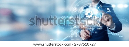 Manager hand hold global WORK IN PROGRESS and network flows. Projects evolve daily with constant updates. Continuous improvement ensures every stage meets the highest final standards.