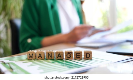 Manager Studies Business Process And Successful Rules Of Business. IT Management Outsourcing With Automated Professional Services.