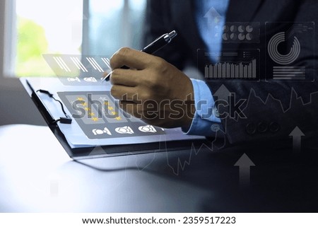 Managers or supervisors are evaluating the performance of employee in the team to develop staff potential in organization or grading to pay compensation bonus employees with outstanding performance.