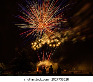 Manalapan, New Jersey 08-13-2021 Fireworks Show At Manalapan Rec Center