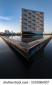 Manama, Bahrain Bay, Bahrain - NOVEMBER, 2019: Arcapita Mosque In Bahrain Bay, Modern Architecture Mosque.