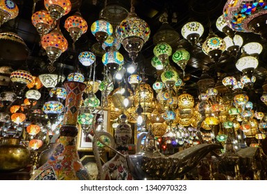 Manama, Bahrain - February 11 2019: Bab Al-Bahrain Central Souvenir Market