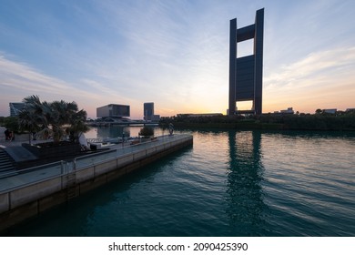 Manama, Bahrain - Morning View From Bahrain Bay With Four Season Hotel And Arcapita Building Taken On 14 Dec 2021