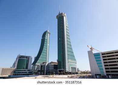 MANAMA, BAHRAIN - NOV 15: Bahrain Financial Harbour Skyscrapers in Manama City. November 15, 2015 in Manama, Kingdom of Bahrain