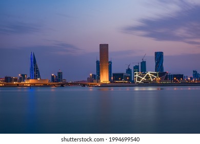 Manama, Bahrain, October 2020: City at dusk
