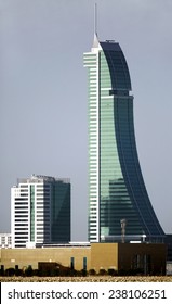 MANAMA , BAHRAIN - SEPTEMBER 20, 2014 :Bahrain Financial Harbour building, one of tall twin towers in Manama, Bahrain on September 20, 2014