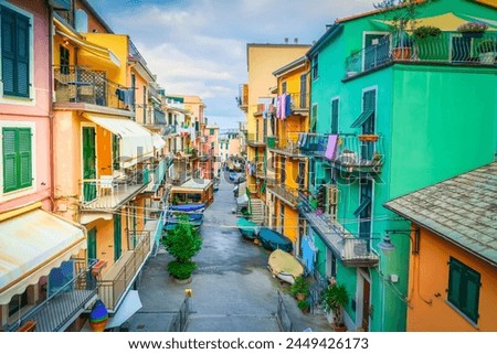 Similar – Image, Stock Photo Cinque Terre Village Coast