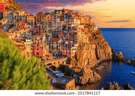Image, Stock Photo Cinque Terre Village Coast