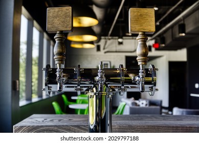 MANASSAS, UNITED STATES - May 15, 2015: Beer Tap Inside A Corporate Business Office