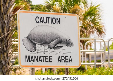 Manatee Caution Sign