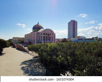 Manaus, Amazonas - Brasil, 2018 Teatro Amazonas, Com Céu Azul, Opera House