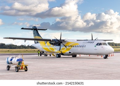 Manaus, Amazonas, Brazil - Mar 25, 2022: ATR 72-500 (PR-PDT) Plane From VoePass Airline At Manaus International Airport - Eduardo Gomes (MAO, SBEG)