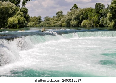 manavgat river falls in the summer