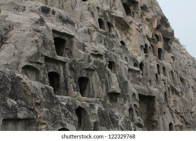 Man-carved Longmen grottoes, a UNESCO World Heritage Site, in Luoyang, China