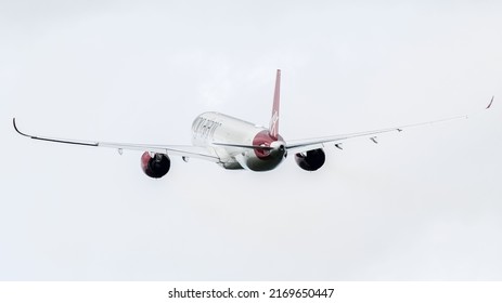 Manchester Airport, United Kingdom - 9 June, 2022: Virgin Atlantic Airbus A350 (G-VLIB) Departing For Orlando (MCO), United States.