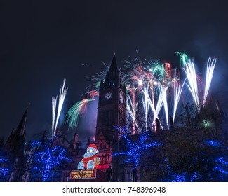 Manchester Christmas Lights Switch On & Fireworks 2017