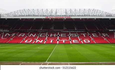 MANCHESTER, ENGLAND - MARCH 14. Old Trafford stadium on March 14, 2013 in Manchester, England. Old Trafford is home of Manchester United football club