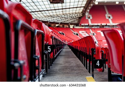 MANCHESTER, ENGLAND : Old Trafford stadium on December 26th, 2014 in Manchester, England. Old Trafford is home to Manchester United football club one of the most successful clubs in England
