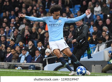 Manchester England September 19 2018 Leroy Sane Pictured During The Uefa Champions Manchester England September 19 2018 Leroy Sane Pictured During The Uefa Champions