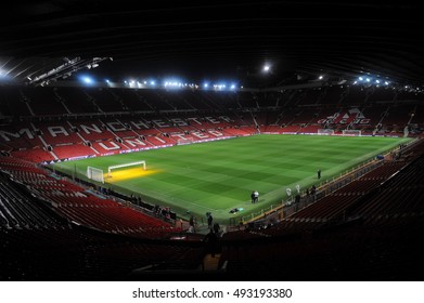 MANCHESTER, ENGLAND - SEPTEMBER 29, 2016: UEFA Europa League match between Manchester United FC and FC Zorya Luhansk at Old Trafford on September 29, 2016 in Manchester, England
