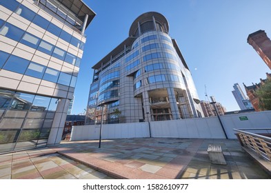 Manchester, England, UK - 11/10/2019: New Buildings Off Mosley Street.