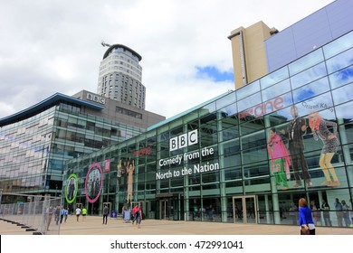 Manchester - July 27: British Broadcasting Corporation (BBC) headquarters in Manchester, on July 27, 2016, England. 