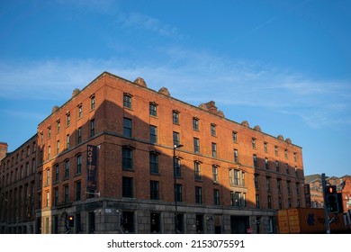 Manchester, Lancashire, England - April 20, 2022. Brick Building On Hilton Street In Manchester.