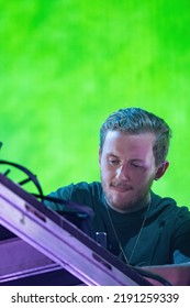 Manchester, Tennessee USA - 06-18-2022: Disclosure Plays From Large EDM Crowd At Bonnaroo Music Festival