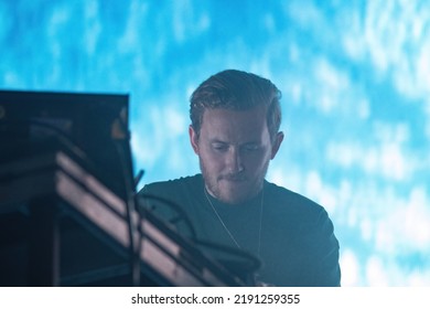 Manchester, Tennessee USA - 06-18-2022: Disclosure Plays From Large EDM Crowd At Bonnaroo Music Festival