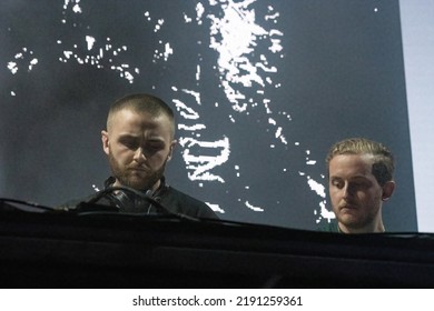 Manchester, Tennessee USA - 06-18-2022: Disclosure Plays From Large EDM Crowd At Bonnaroo Music Festival