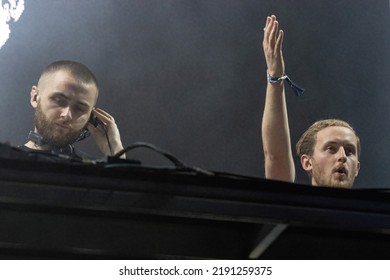 Manchester, Tennessee USA - 06-18-2022: Disclosure Plays From Large EDM Crowd At Bonnaroo Music Festival