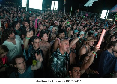 Manchester, Tennessee USA - 06-18-2022: Disclosure Plays From Large EDM Crowd At Bonnaroo Music Festival