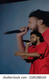 Manchester, Tennessee USA - 06-18-2022: J Cole Performs At Bonnaroo Music Festival