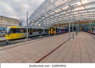 Manchester, UK, 10 October, 2016, Manchester Victoria Train Station Redevelopment