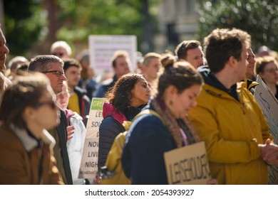 Manchester UK, 3rd October 2021 Cladiators Rally Held Outside The Conservative Party Conference 2021