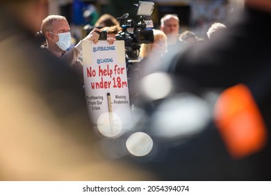 Manchester UK, 3rd October 2021 Cladiators Rally Held Outside The Conservative Party Conference 2021