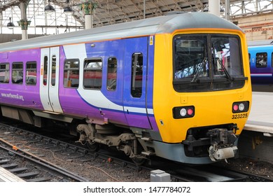 MANCHESTER, UK - APRIL 23, 2013: Northern Rail Train In Manchester, UK. NR Is Part Of Serco-Abellio Joint Venture. NR Has Fleet Of 313 Trains And Calls At 529 Stations.