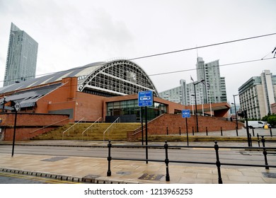 MANCHESTER, UK - AUGUST 10,2018: Manchester Central Convention Complex, A Former Manchester Central Railway Station, Currently - An Exhibition And Conference Centre.