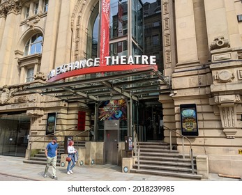 Manchester UK. August 2, 2021. Royal Exchange Theatre, St Ann's Square