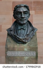 Manchester, UK. August 20, 2020. John Barbirolli Statue Outside Bridgewater Hall