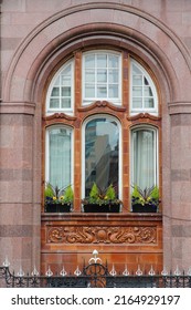 Manchester, UK. Historic Hotel Built In Eclectic Edwardian Baroque Architecture Style. Listed Monument.