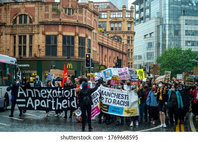 Manchester, UK -july 4th 2020: BLM March/protest On The Streets Of Manchester