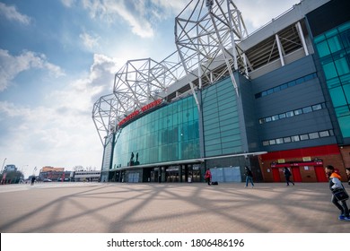 Manchester, UK - MAY 17, 2019:The east stand of Old Trafford football stadium, Old Trafford is the largest stadium home of Manchester united football club.