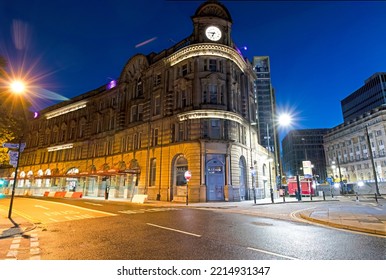 Manchester, UK - October 16 2022: The Victoria Railway Station In The Early Morning, Central Manchester.