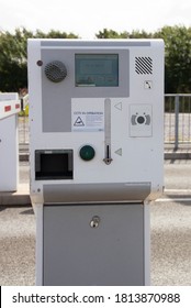 Manchester, United Kingdom - 12th Sept 2020: Parking Ticket Machines At Manchester Airport