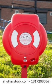 Manchester, United Kingdom - 17th Sept 2020: Safety floatation safety device at Sale Water Park in Manchester, United Kingdom