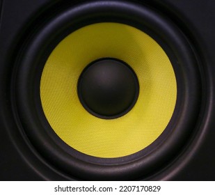 Manchester, United Kingdom - 27th Sept 2022: KRK Sub Woofer In Yellow And Black.